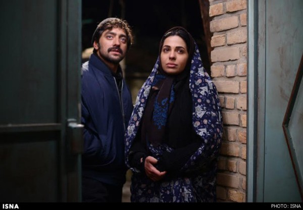 الهام جبراییلی و بهرام رادان در نمایی از فیلم 